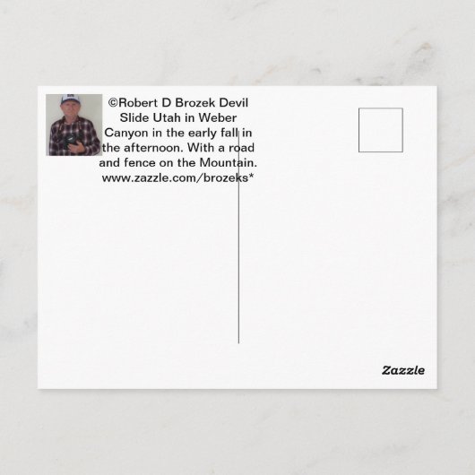 Devil Slide Utah Briefkaart (Achterkant)