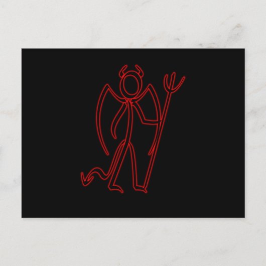 Devil - Stickman Briefkaart (Voorkant)