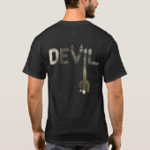 DEVIL T-Shirt Trend Abstracte Kunst Zwart Wit Goud (Achterkant)