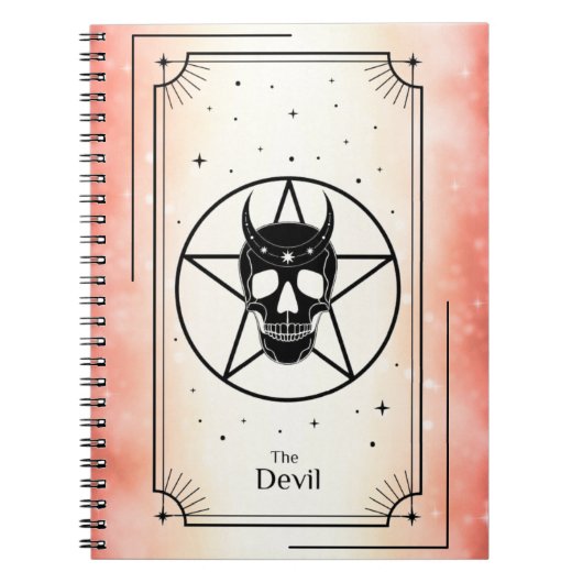 Devil Tarot Kaart Notitieboek (Voorkant)