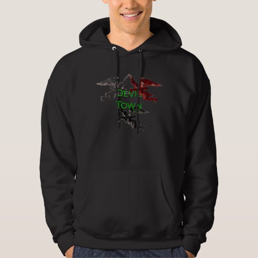 Devil Town Mannen Hoodie (Voorkant)