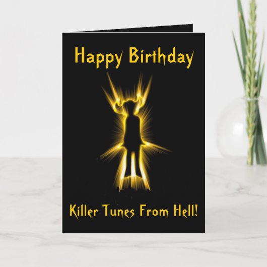 Devil Tunes! Verjaardag Kaart (Voorkant)