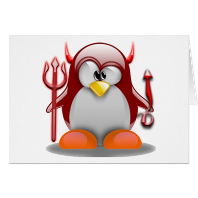 Devil Tux (Linux Tux) (Voorkant Horizontaal)