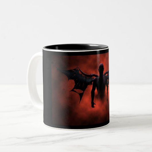 Devil Tweekleurige Koffiemok (Voorkant links)