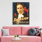 Devil vertelt hem geheimen Magic. Canvas Afdruk (Insitu (Woonkamer))