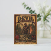Devil, Vintage Circus Monster Briefkaart (Staand voorkant)