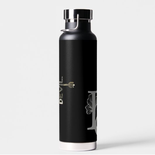 DEVIL Waterfles Trend Abstract Zwart Wit Goud (Rechts)