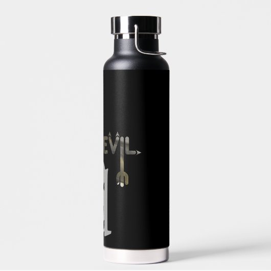 DEVIL Waterfles Trend Abstract Zwart Wit Goud (Links)