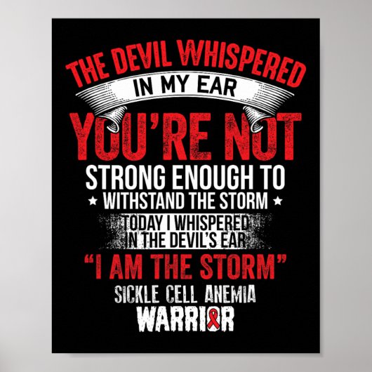 Devil Whispered- sikkelcelanemie Awareness Supp Poster (Voorkant)