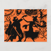  Devil Witch Dance Silhouette Illustratie Briefkaart (Voorkant)