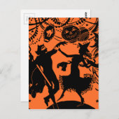  Devil Witch Dance Silhouette Illustratie Briefkaart (Voorkant / Achterkant)