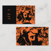 Devil Witch Dance Silhouette Illustratie Visitekaartje (Voorkant / Achterkant)