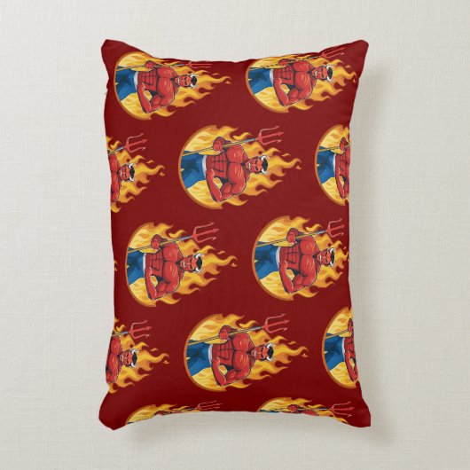 Devil with trident accent kussen (Voorkant(Verticaal))