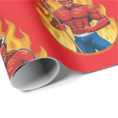 Devil with trident cadeaupapier (Rol Hoek)