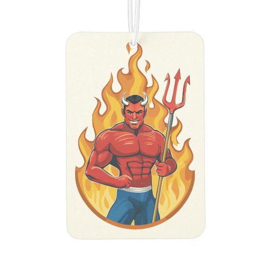 Devil with trident luchtverfrisser (Achterkant)