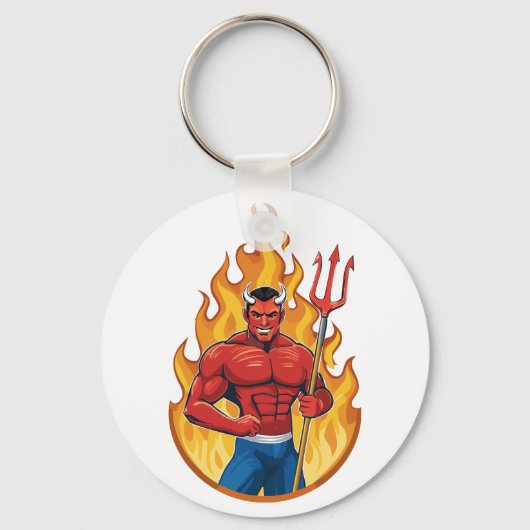 Devil with trident sleutelhanger (Achterkant)