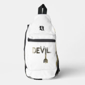 DEVIL Witte Sling Bag Trend Abstract Zwart Goud (Voorkant)