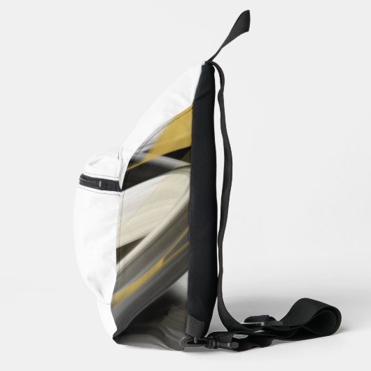 DEVIL Witte Sling Bag Trend Abstract Zwart Goud (Rechts)