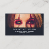 Devil Woman, Halloween Party Ticket Invitation Informatiekaartje (Achterkant)
