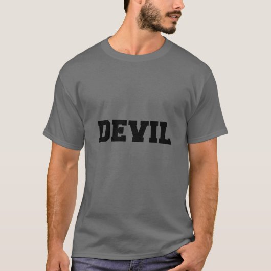 Devil Word Halloween Costume T-shirt (Voorkant)