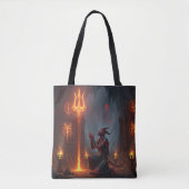 Devil Worship Trident Tote Bag (Voorkant)