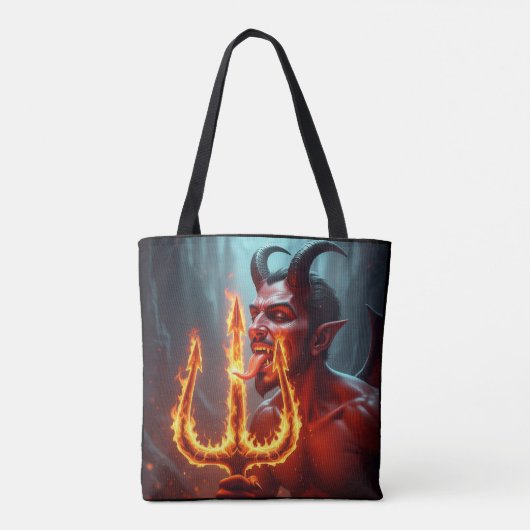 Devil Worship Trident Tote Bag (Achterkant)