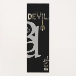 DEVIL Yoga Mat Abstracte Kunst Zwart Wit Goud
