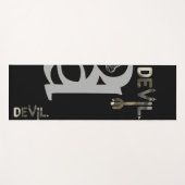 DEVIL Yoga Mat Abstracte Kunst Zwart Wit Goud (Voorkant (horizontaal))