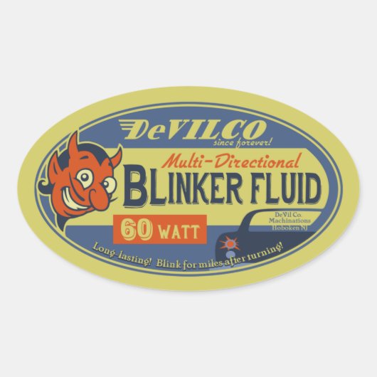DevilCo Blinker Fluid Ovale Sticker (Voorkant)
