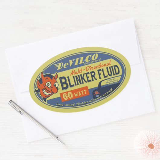 DevilCo Blinker Fluid Ovale Sticker (Envelop)