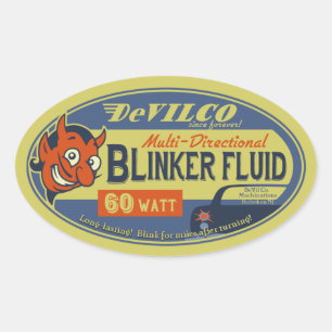 DeVilCo Blinker Fluid Ovale Sticker