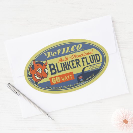 DeVilCo Blinker Fluid Ovale Sticker (Envelop)
