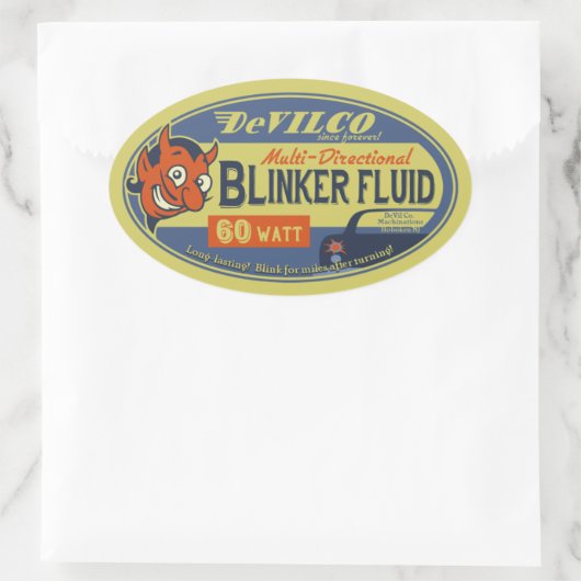 DeVilCo Blinker Fluid Ovale Sticker (Tas)