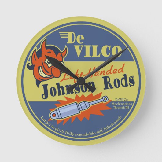 DeVILCO Left-Handed Johnsons Ronde Klok (Voorkant)