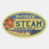 DeVilco Stoomreiniger Ovale Sticker (Voorkant)