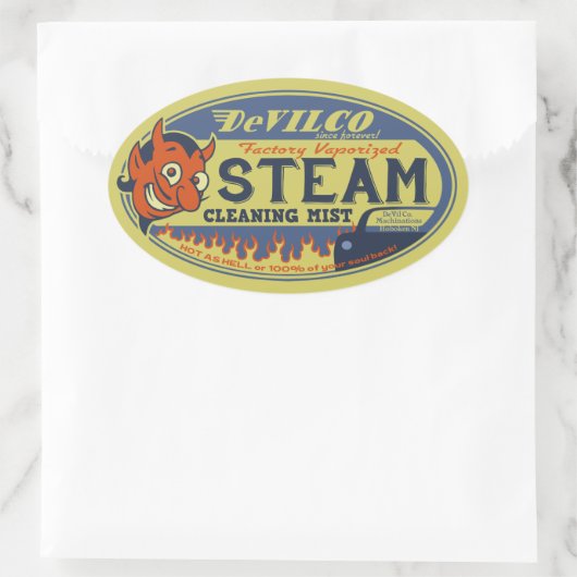 DeVilco Stoomreiniger Ovale Sticker (Tas)
