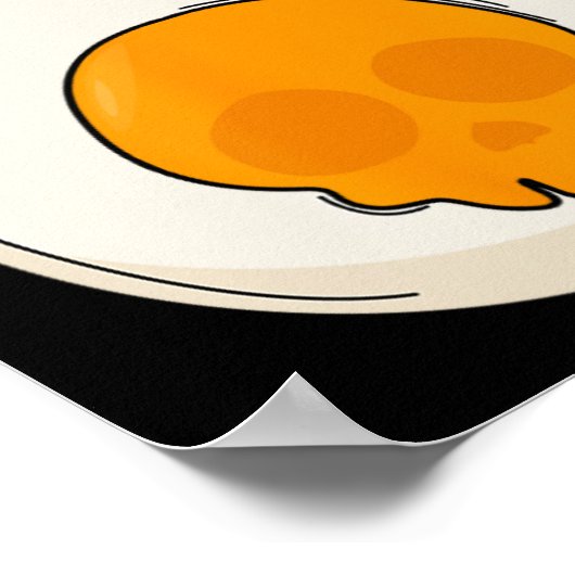 Deviled Egg Costume Devil Horns Halloween Love Egg Poster (Hoek)