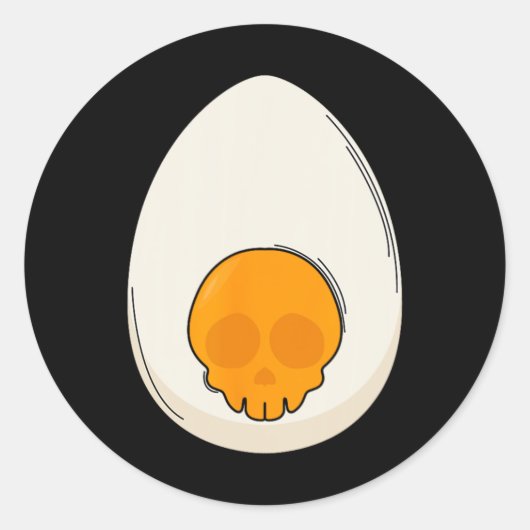 Deviled Egg Costume Devil Horns Halloween Love Egg Ronde Sticker (Voorkant)