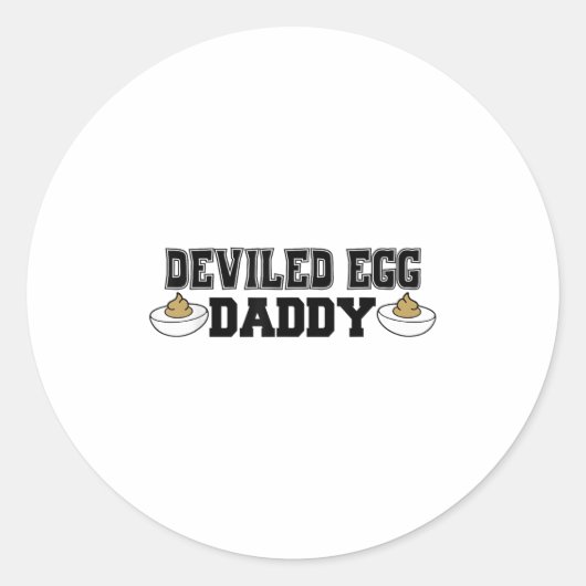 Deviled Egg Daddy - Funny Thanksgiving Deviled Egg Ronde Sticker (Voorkant)