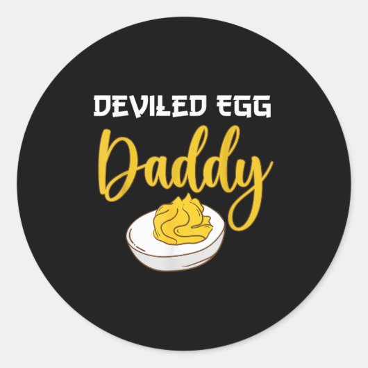 Deviled Egg Daddy Ronde Sticker (Voorkant)