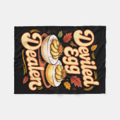 Deviled Egg Er Funny Retro Thanksgiving Food Quote Fleece Deken (Voorkant (Horizontaal))