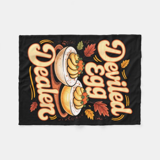 Deviled Egg Er Funny Retro Thanksgiving Food Quote Fleece Deken (Voorkant (Horizontaal))