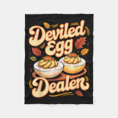 Deviled Egg Er Funny Retro Thanksgiving Food Quote Fleece Deken (Voorkant)