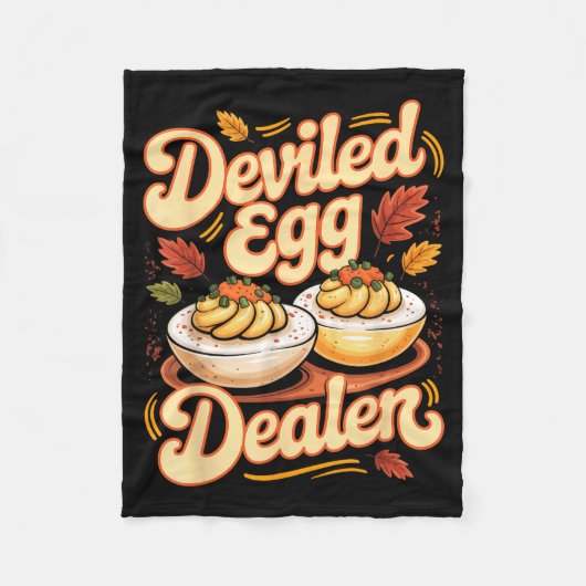 Deviled Egg Er Funny Retro Thanksgiving Food Quote Fleece Deken (Voorkant)