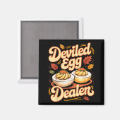 Deviled Egg Er Funny Retro Thanksgiving Food Quote Magneet (Voorkant / Achterkant)