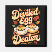 Deviled Egg Er Funny Retro Thanksgiving Food Quote Magneet (Voorkant)