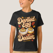 Deviled Egg Er Funny Retro Thanksgiving Food Quote T-shirt (Voorkant)