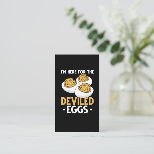 Deviled Egg Food Lover Funny Egg Humor Visitekaartje (Staand voorkant)