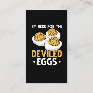 Deviled Egg Food Lover Funny Egg Humor Visitekaartje