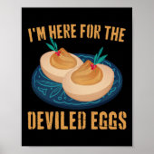 Deviled Egg Funny Thanksgiving Eten Pelgrim Kostuu Poster (Voorkant)